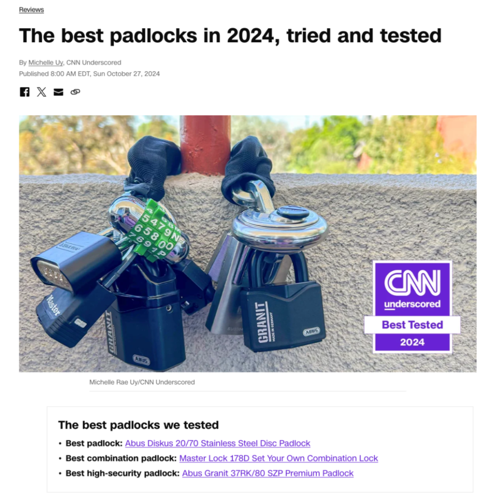 Abus Voted Cnn Tested Best Padlocks In 2024